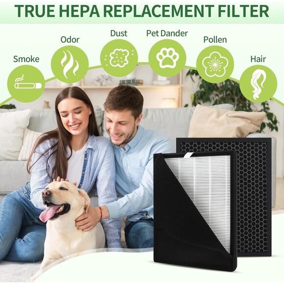 2 Pack KJ190L Filter Replacement Compatible with MOOKA KJ190L Air Purifier for H - Picture 6 of 7